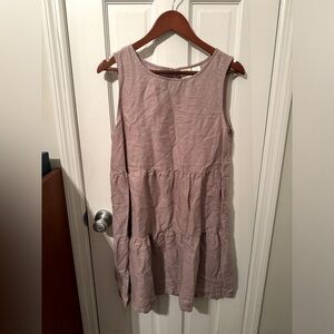 C&C California linen large purple babydoll dress
